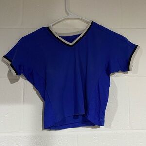 Champion blue cropped tee fits small